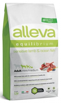 Сухой корм Alleva Equilibrium Adult Mini & Medium для взрослых собак малых и средних пород с чувствительным пищеварением (Океаническая рыба)